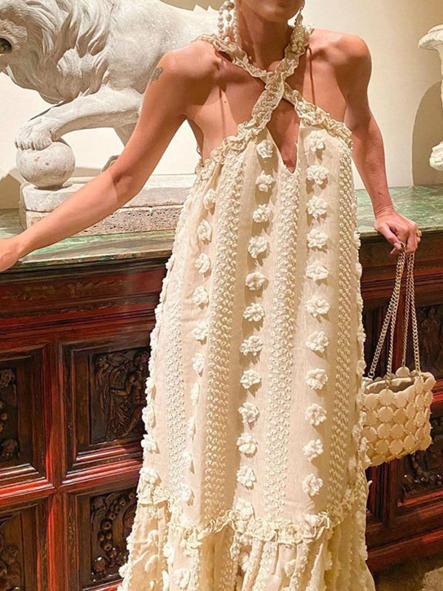 Margot Sleeveless Ruffle Maxi Dress