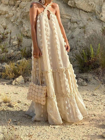 Margot Sleeveless Ruffle Maxi Dress