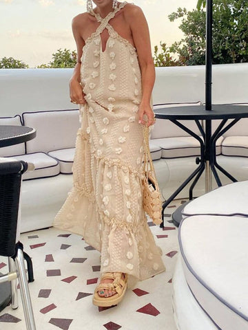 Margot Sleeveless Ruffle Maxi Dress
