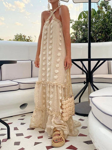 Margot Sleeveless Ruffle Maxi Dress