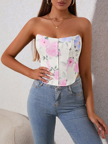 Maria Backless Fastener Top