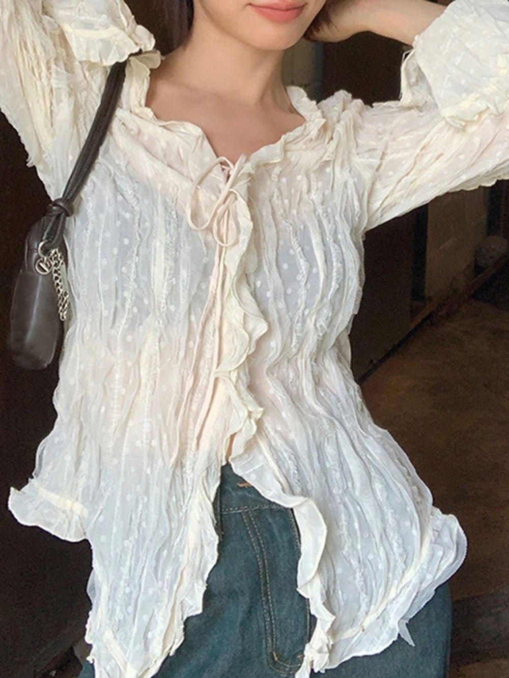Maxine Dot Sheer Shirt
