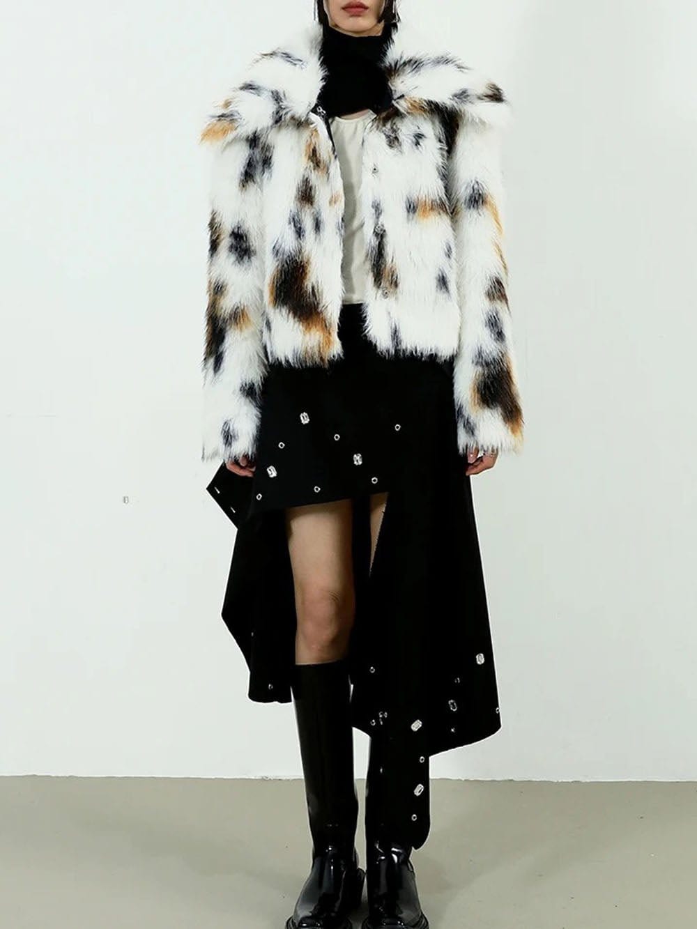 Meera Single Breasted Casual Faux Coat