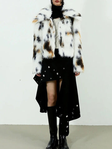 Meera Single Breasted Casual Faux Coat