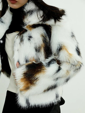 Meera Single Breasted Casual Faux Coat