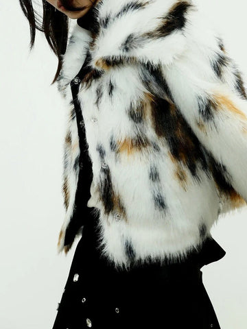 Meera Single Breasted Casual Faux Coat