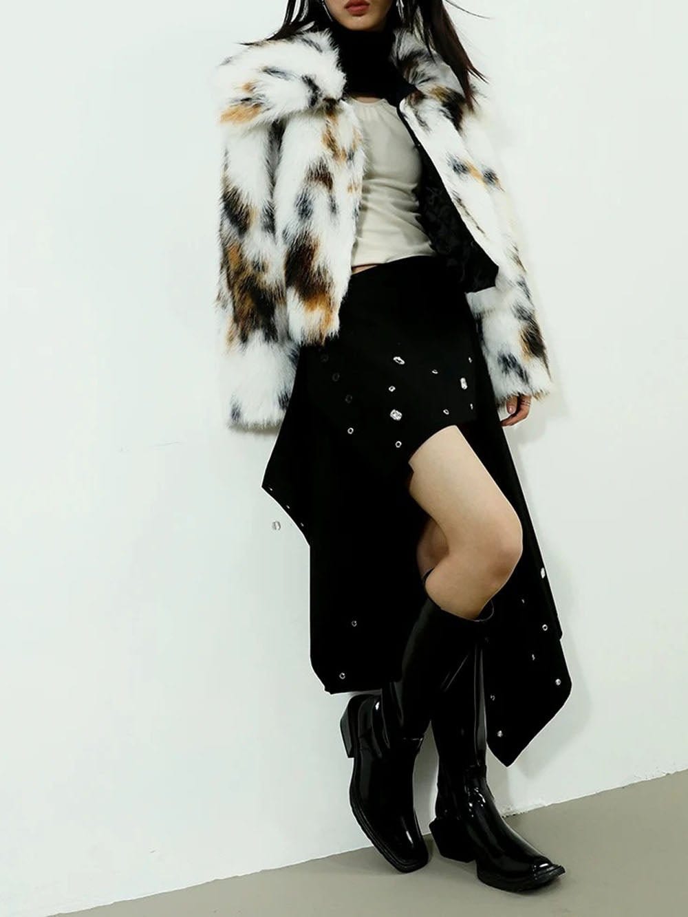 Meera Single Breasted Casual Faux Coat