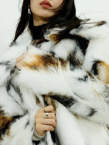 Meera Single Breasted Casual Faux Coat