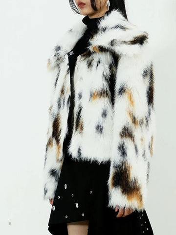 Meera Single Breasted Casual Faux Coat