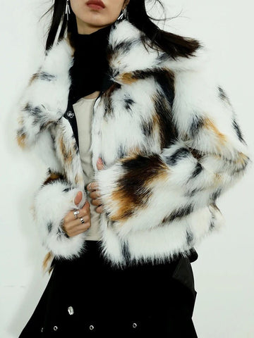 Meera Single Breasted Casual Faux Coat