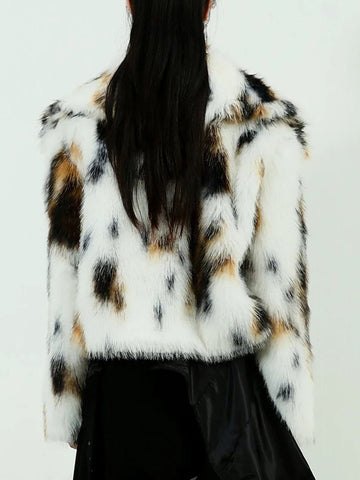 Meera Single Breasted Casual Faux Coat