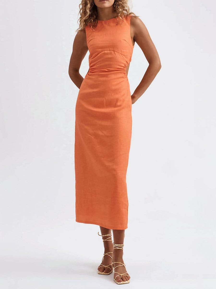 Michael Hollow Out Midi Dress