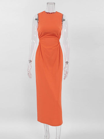 Michael Hollow Out Midi Dress