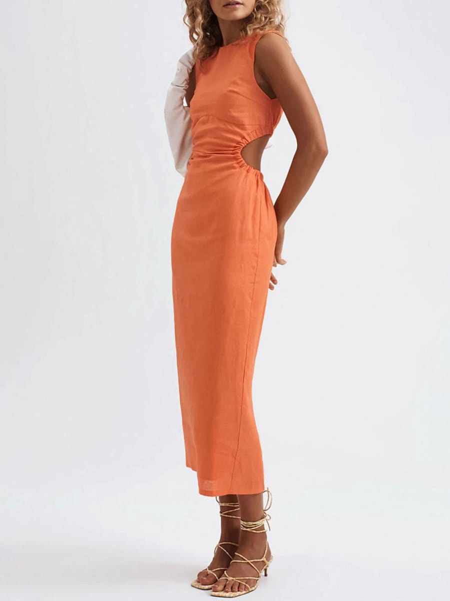 Michael Hollow Out Midi Dress