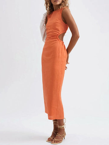 Michael Hollow Out Midi Dress