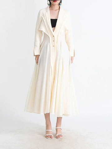 Robe mi-longue à boutonnage simple Milan