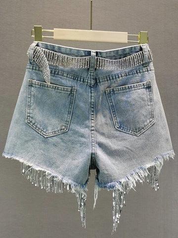Mya Short Tassel Denim Jeans