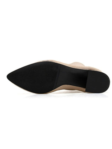 Natasha Ankle Toe Knitted Fabric Bootie