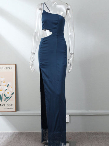 Nico Hollow Out Tassel Maxi Dress