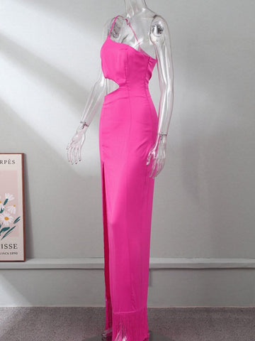 Nico Hollow Out Tassel Maxi Dress