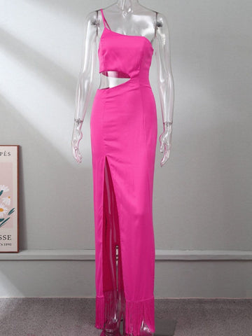 Nico Hollow Out Tassel Maxi Dress