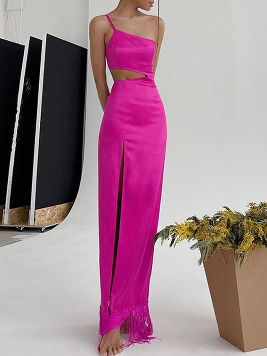 Nico Hollow Out Tassel Maxi Dress
