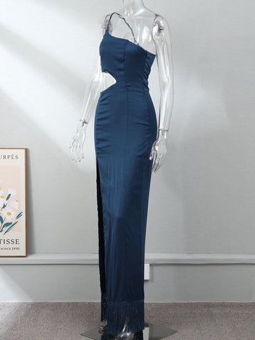 Nico Hollow Out Tassel Maxi Dress