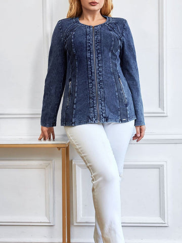 Nina Denim Knitted Jacket