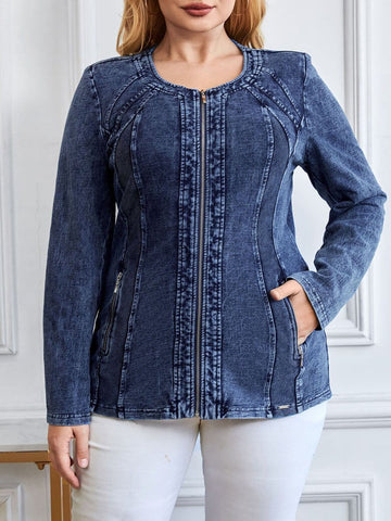 Nina Denim Knitted Jacket