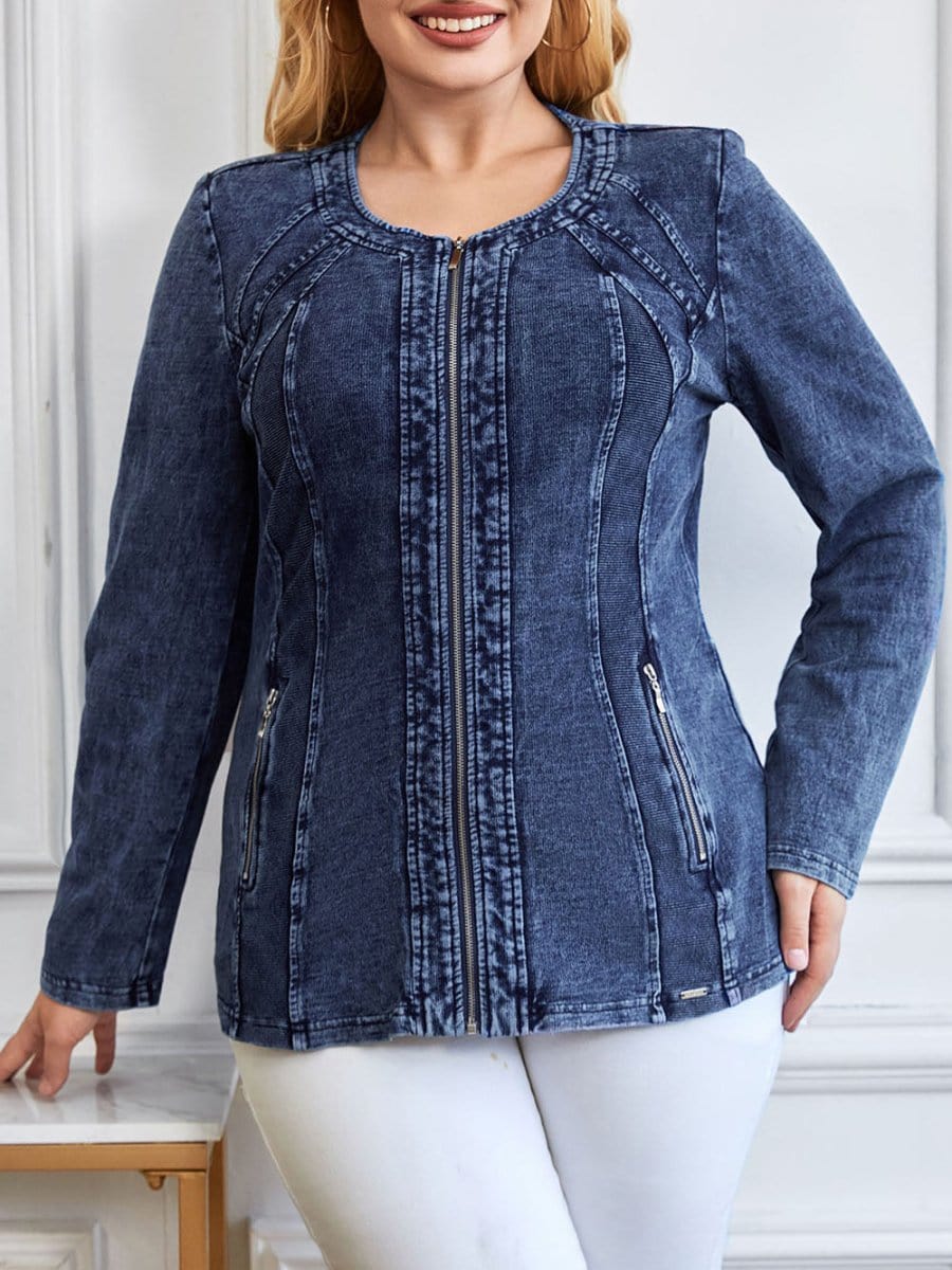 Nina Denim Knitted Jacket