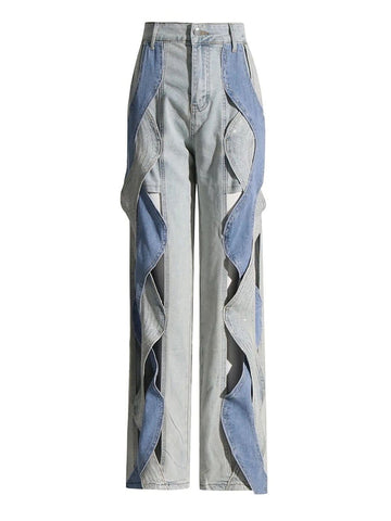 Odette Hollow Out Denim Pant