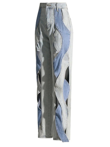 Odette Hollow Out Denim Pant