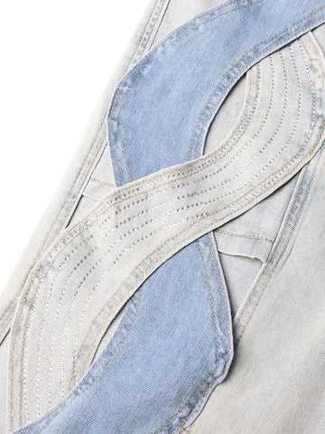Odette Hollow Out Denim Pant