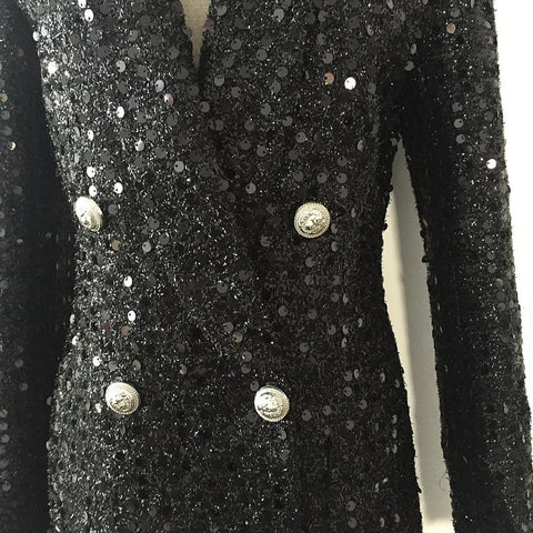 The Juliette Sequin Long Tail Blazer