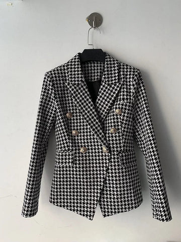 The Paulette Slim Fit Houndstooth Blazer