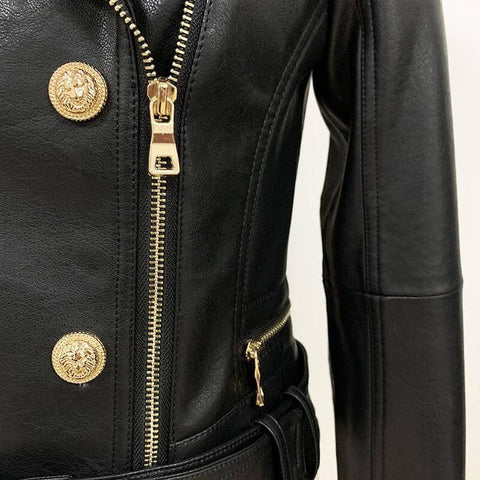 The Nala Faux Leather Moto Jacket - Multiple Colors