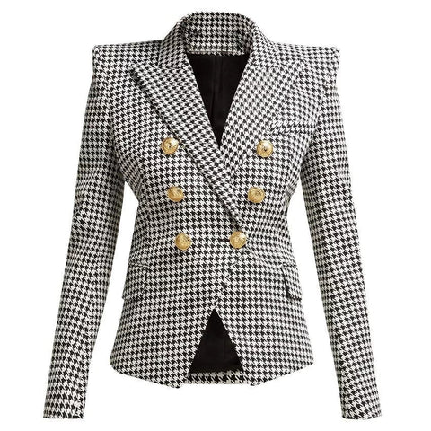 Blazer pied-de-poule coupe slim Paulette