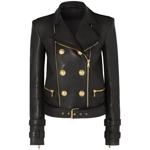 The Nala Faux Leather Moto Jacket - Multiple Colors