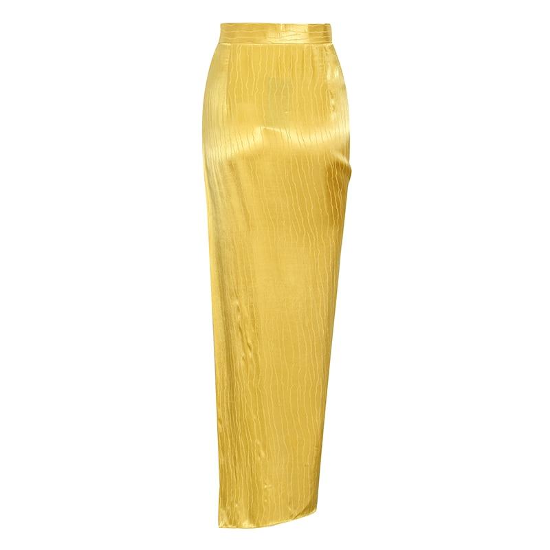 The D'or High Waist Asymmetrical Maxi Skirt