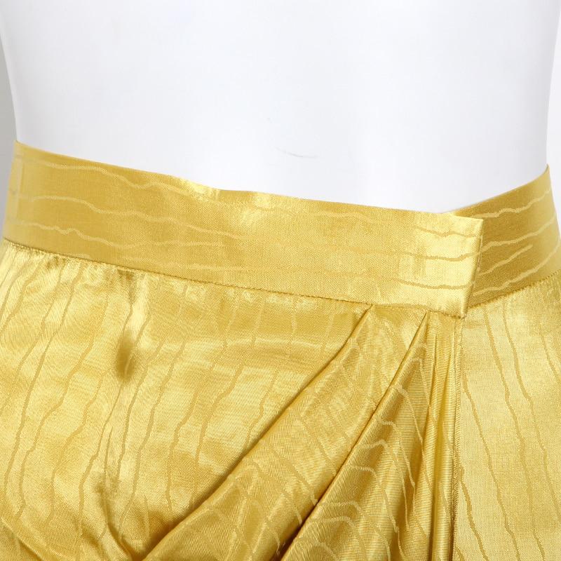 The D'or High Waist Asymmetrical Maxi Skirt