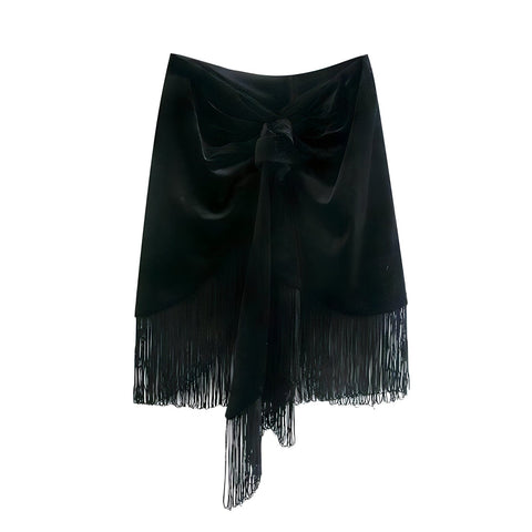 Der Savannah Tassel Minirock - Schwarz