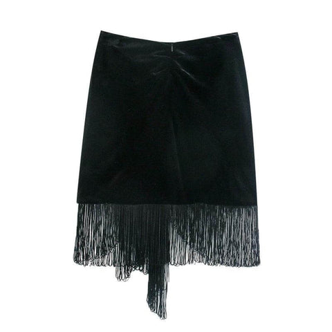 Der Savannah Tassel Minirock - Schwarz