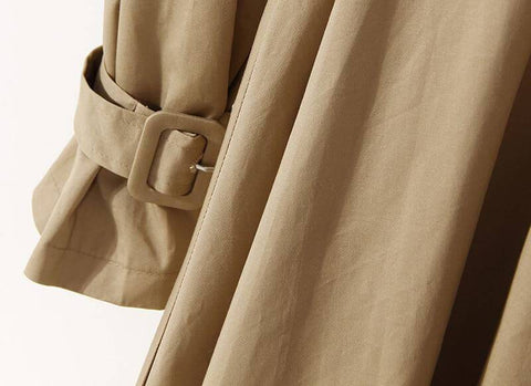 The Cappuccino Long Sleeve Spliced Trenchcoat