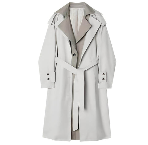 Le trench-coat épissé à manches longues Daisy