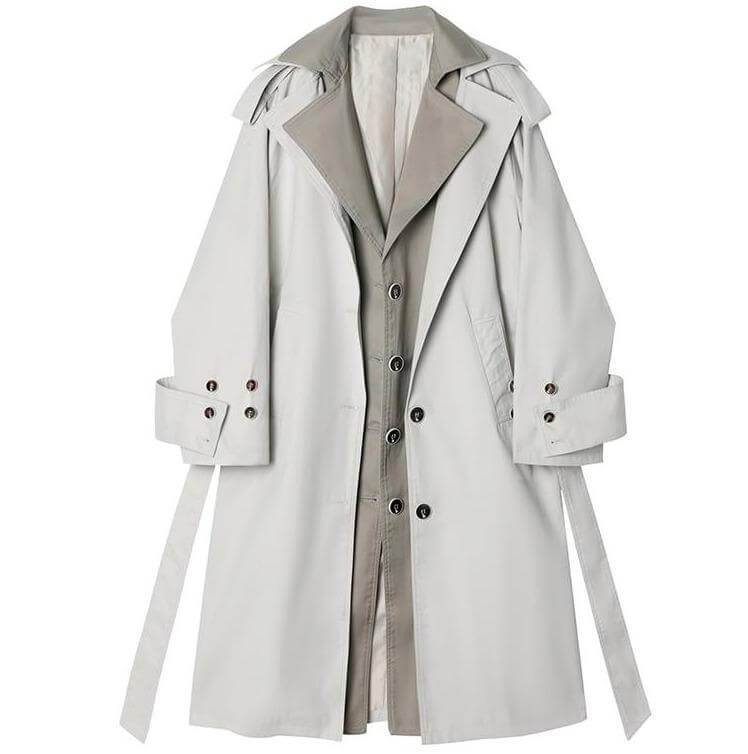 Le trench-coat épissé à manches longues Daisy