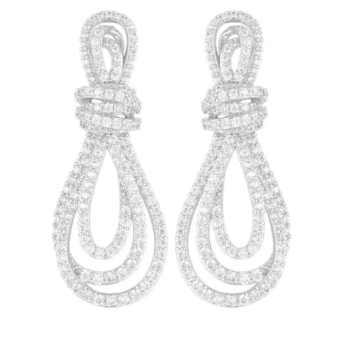 The Stella Micro Pave Crystal Drop Earrings - Multiple Colors