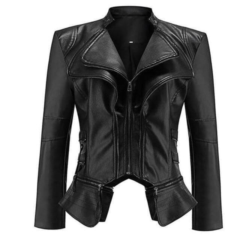 The Clara Faux Leather Moto Jacket