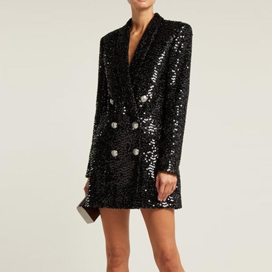 The Juliette Sequin Long Tail Blazer