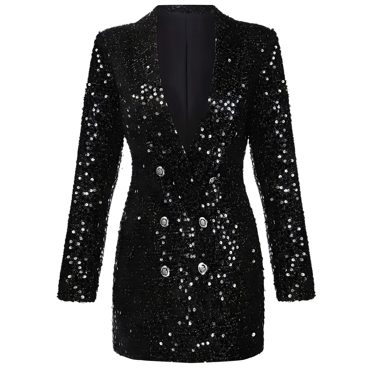 The Juliette Sequin Long Tail Blazer