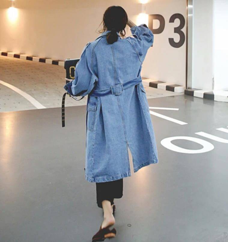 The Alexa Denim Trench Coat